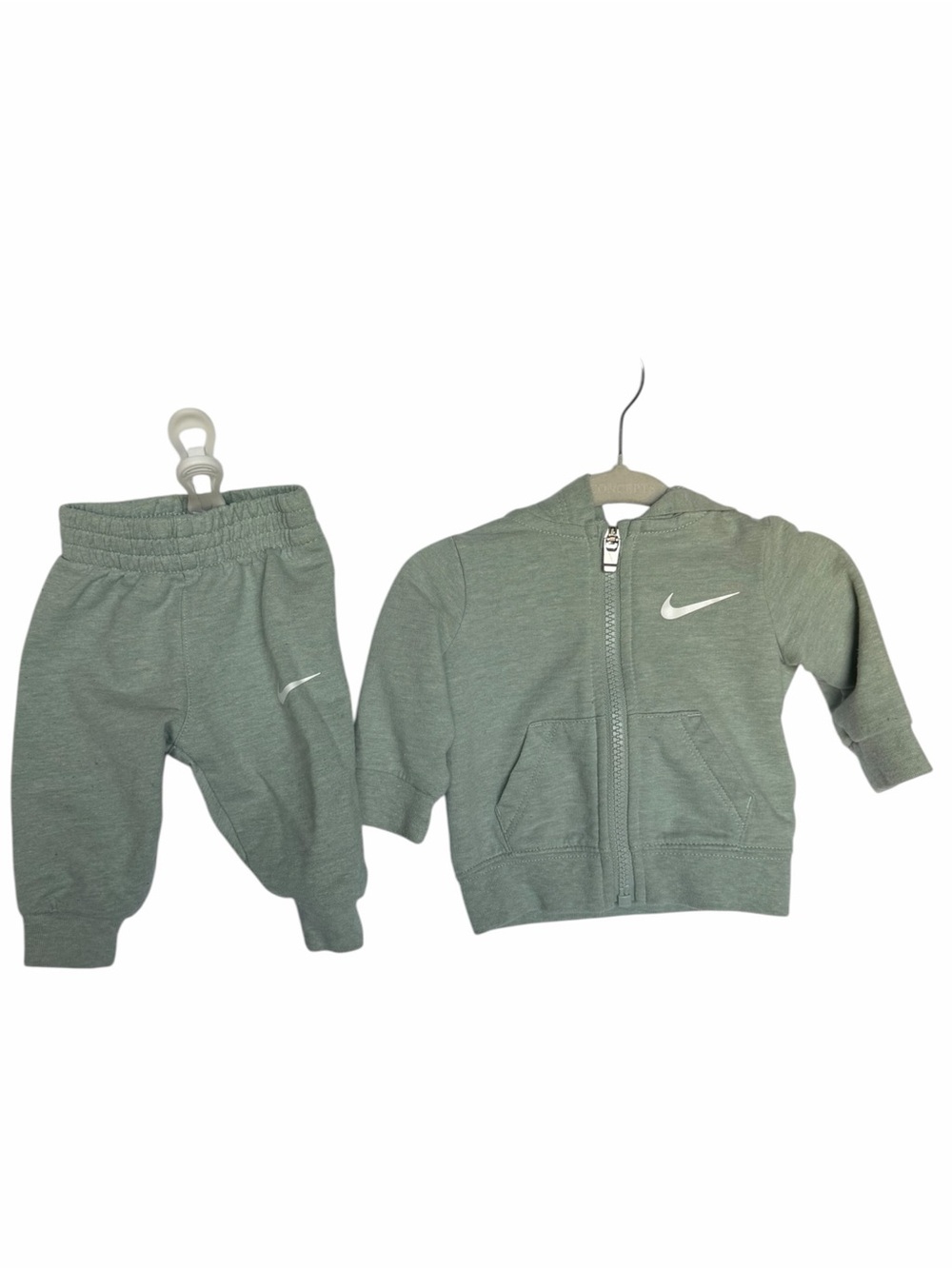 Nike NB Sage Green Zip Hoodie & Joggers Set